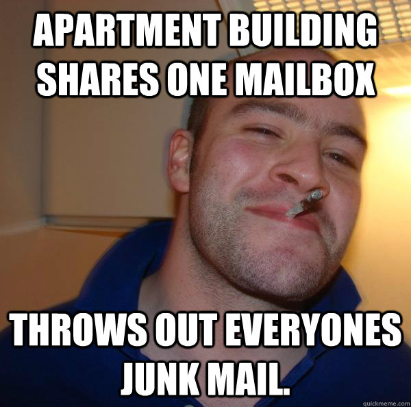 Apartment Building Shares one mailbox throws out everyones junk mail. - Apartment Building Shares one mailbox throws out everyones junk mail.  Misc