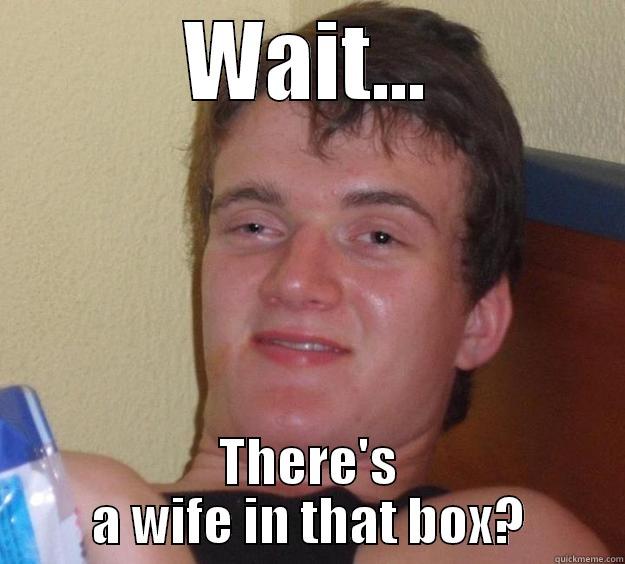 Put the Wife back in the box - WAIT... THERE'S A WIFE IN THAT BOX? 10 Guy