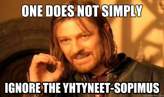 One Does Not Simply Ignore the yhtyneet-sopimus  Boromir