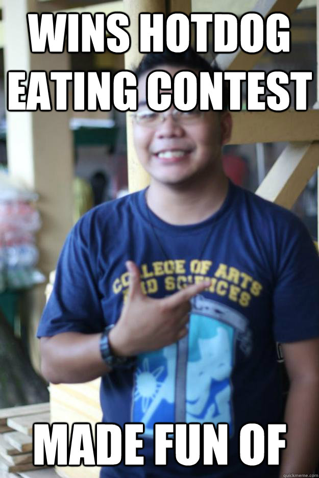 Wins hotdog eating contest made fun of - Wins hotdog eating contest made fun of  Assinine Assi