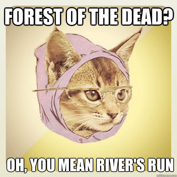 Forest of the Dead?  oh, you mean river's run - Forest of the Dead?  oh, you mean river's run  Instagram hipster kitty