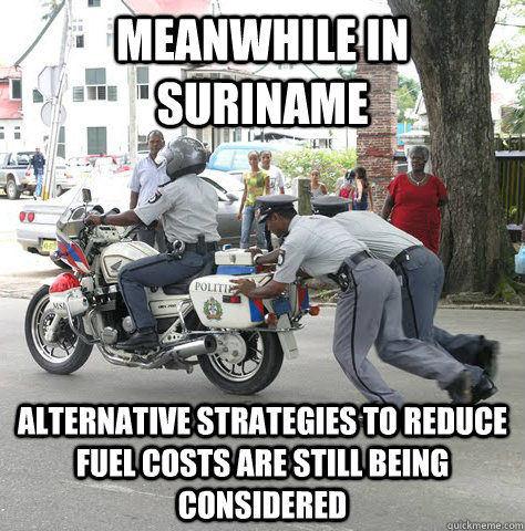 Meanwhile in Suriname Alternative Strategies to Reduce Fuel Costs are still being considered  In the remote country of Suriname