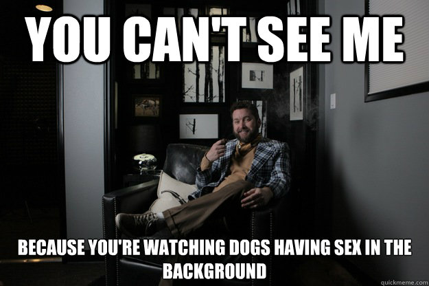 You can't See Me Because you're watching dogs having sex in the background  benevolent bro burnie