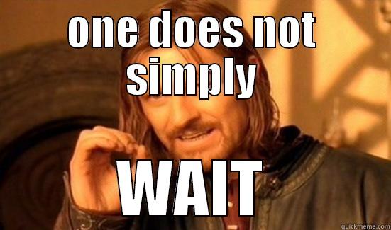 ONE DOES NOT SIMPLY WAIT Boromir