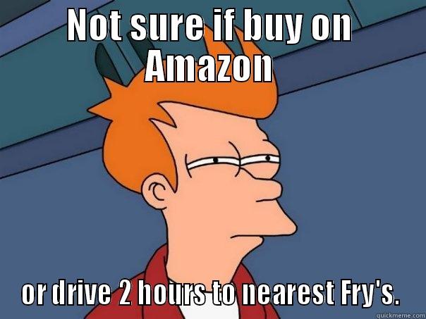 NOT SURE IF BUY ON AMAZON OR DRIVE 2 HOURS TO NEAREST FRY'S. Futurama Fry