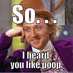 SO. . . I HEARD YOU LIKE POOP Condescending Wonka