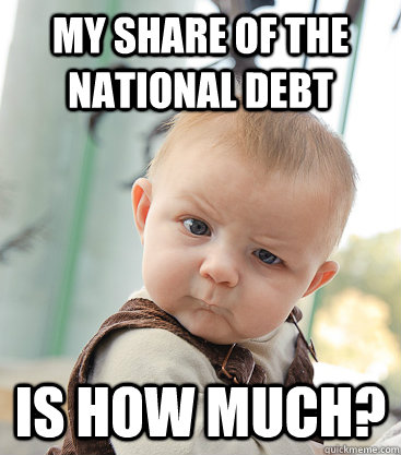My share of the national debt is how much?  
