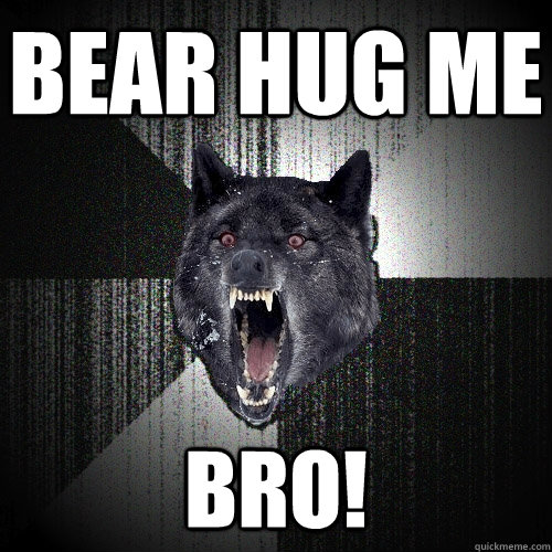 BEAR HUG ME BRO! - BEAR HUG ME BRO!  Insanity Wolf