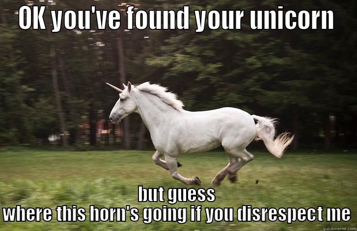 OK YOU'VE FOUND YOUR UNICORN BUT GUESS WHERE THIS HORN'S GOING IF YOU DISRESPECT ME Misc