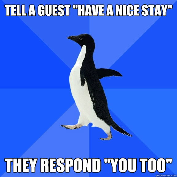 Tell a guest 