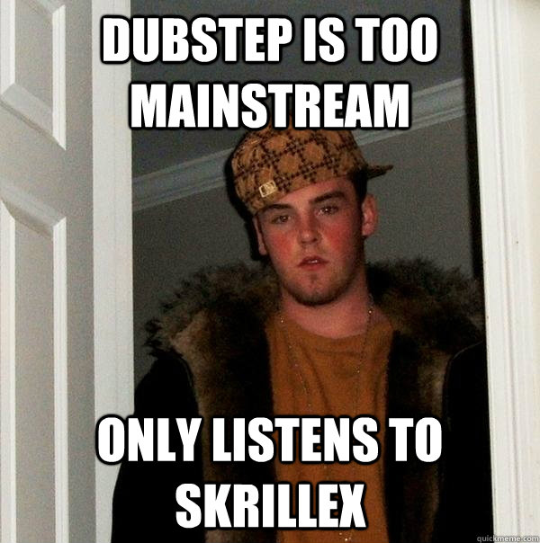 Dubstep is Too Mainstream Only listens to Skrillex  Scumbag Steve