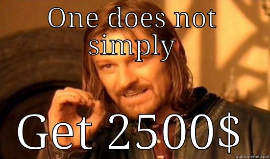 ONE DOES NOT SIMPLY GET 2500$ Boromir