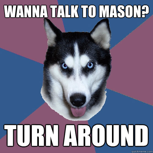 Wanna talk to mason? turn around  Creeper Canine