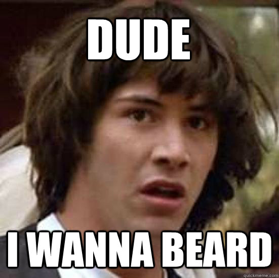 DUDE i wanna beard  conspiracy keanu