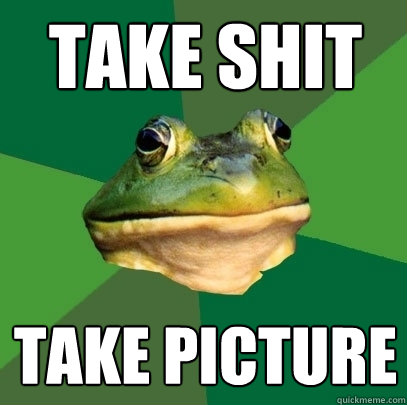 Take shit take picture - Take shit take picture  Foul Bachelor Frog