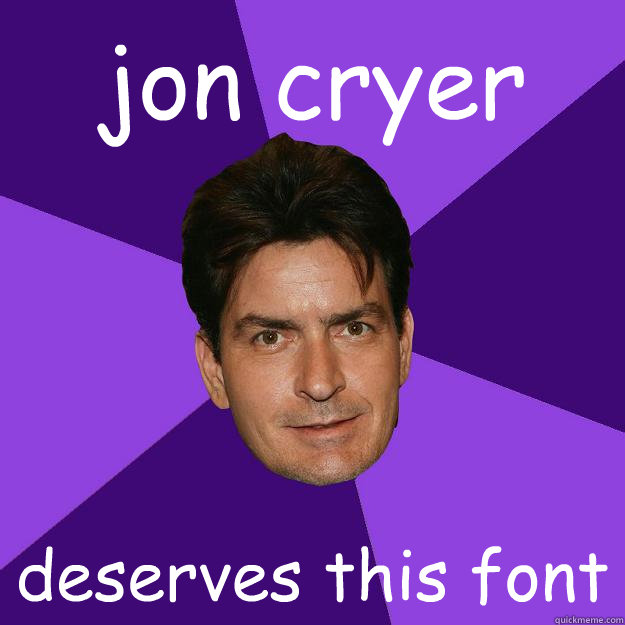 jon cryer deserves this font  Clean Sheen