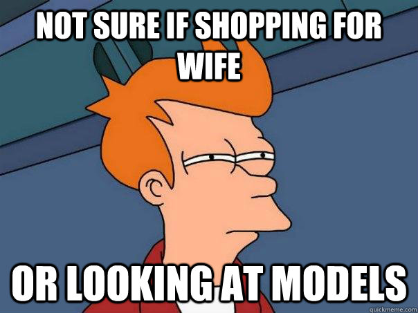 Not sure if shopping for wife or looking at models  Futurama Fry