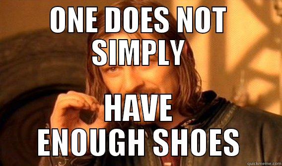 ONE DOES NOT SIMPLY HAVE ENOUGH SHOES One Does Not Simply