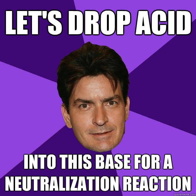 let's drop acid into this base for a neutralization reaction - let's drop acid into this base for a neutralization reaction  Clean Sheen