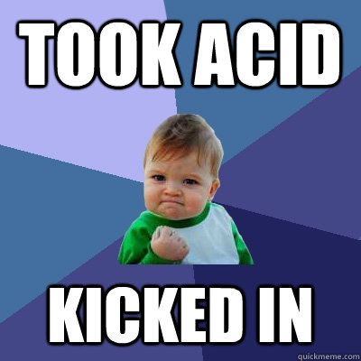 Took acid kicked in - Took acid kicked in  Success Kid