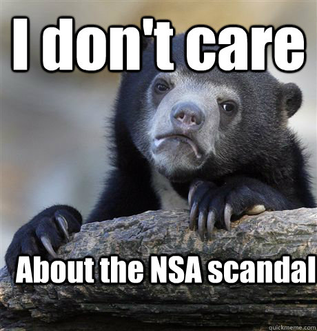 I don't care About the NSA scandal  Confession Bear