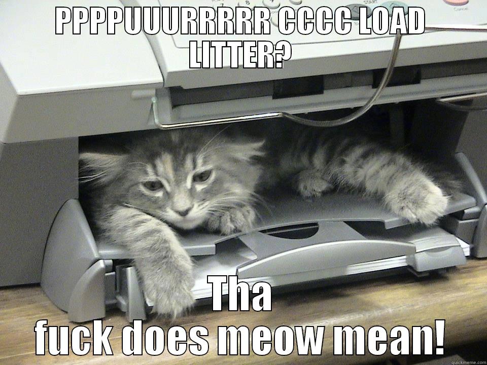 PPPPUUURRRRR CCCC LOAD LITTER? THA FUCK DOES MEOW MEAN! Misc