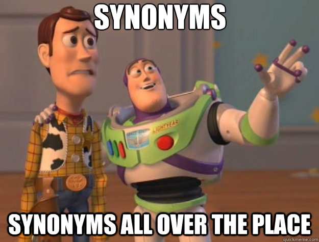 Synonyms Synonyms all over the place  Toy Story