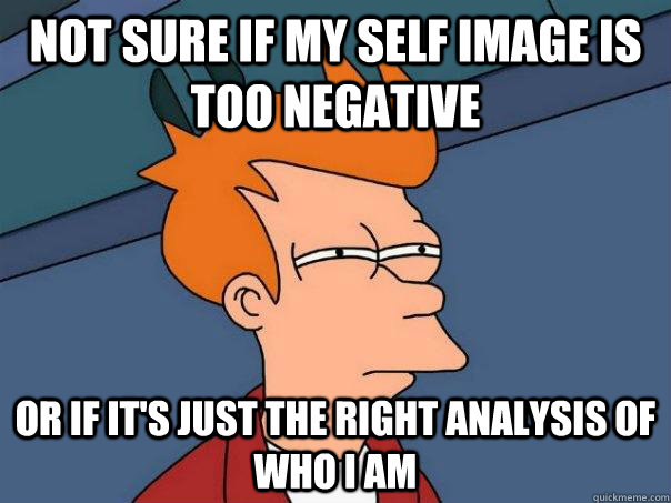 Not sure if my self image is too negative Or if it's just the right analysis of who I am  Futurama Fry