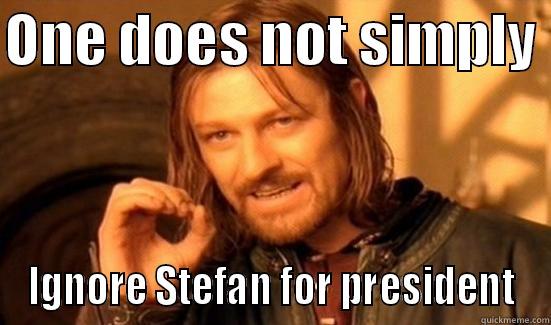 ONE DOES NOT SIMPLY  IGNORE STEFAN FOR PRESIDENT Boromir