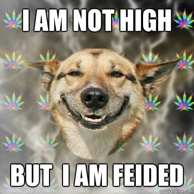 I AM NOT HIGH BUT  I AM FEIDED  Stoner Dog