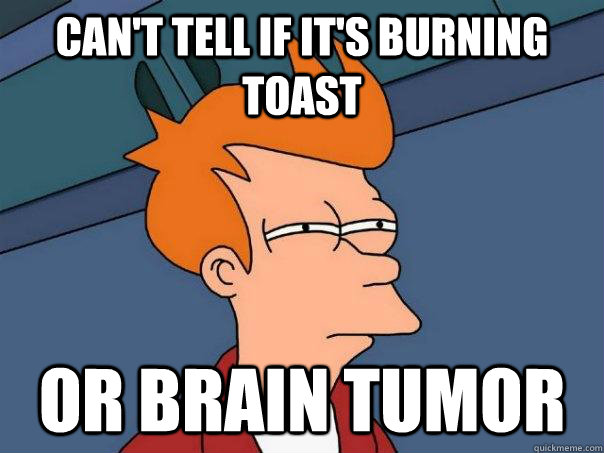 Can't Tell if it's burning toast Or Brain tumor - Can't Tell if it's burning toast Or Brain tumor  Futurama Fry