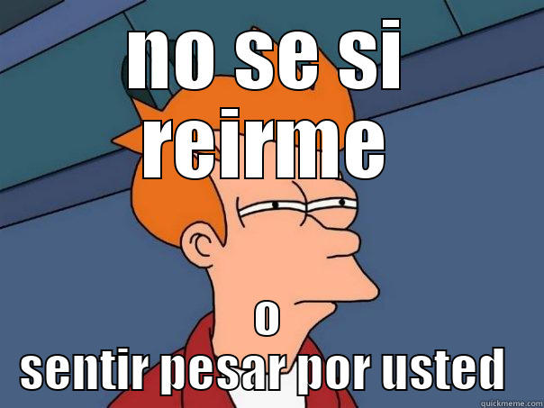 NO SE SI REIRME O SENTIR PESAR POR USTED  Futurama Fry