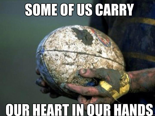 SOME OF US CARRY OUR HEART IN OUR HANDS  