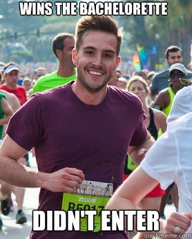 Wins the Bachelorette didn't enter  Ridiculously photogenic guy