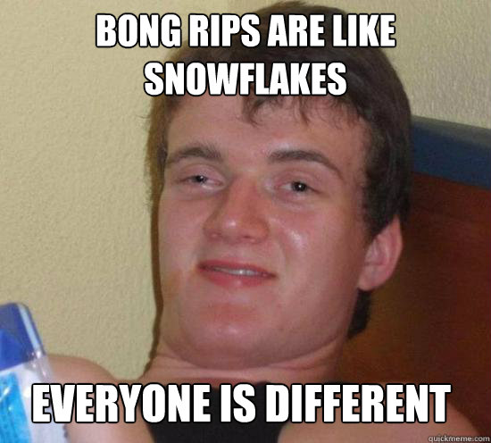 BONG RIPS ARE LIKE SNOWFLAKES EVERYONE IS DIFFERENT - BONG RIPS ARE LIKE SNOWFLAKES EVERYONE IS DIFFERENT  Misc