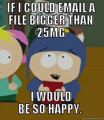 IF I COULD EMAIL A FILE BIGGER THAN 25MG I WOULD BE SO HAPPY.  Craig - I would be so happy