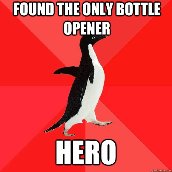 Found the only bottle opener Hero  Socially Awesome Penguin