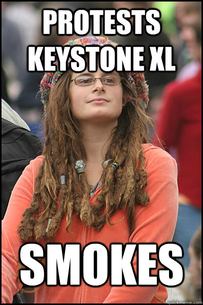 Protests Keystone XL smokes  College Liberal