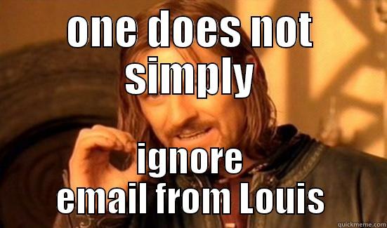 ONE DOES NOT SIMPLY IGNORE EMAIL FROM LOUIS Boromir