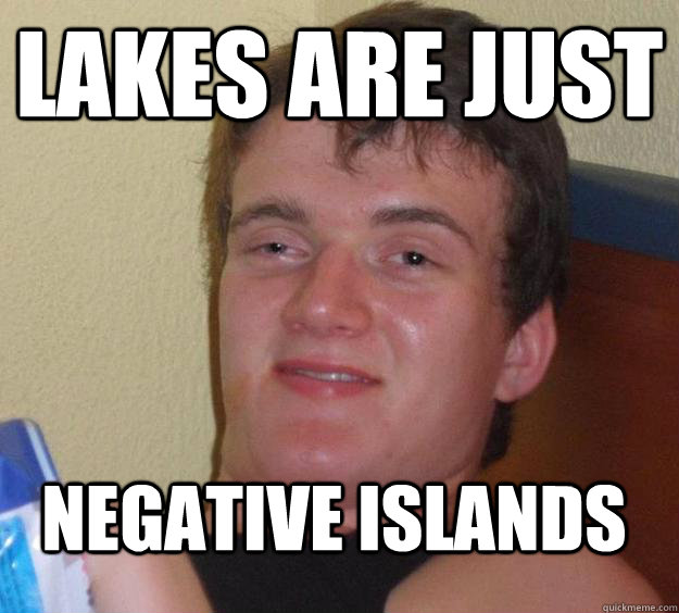 Lakes are just negative islands - Lakes are just negative islands  10 Guy