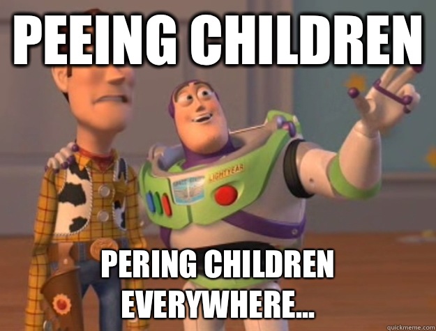 Peeing children Pering children everywhere...  Buzz Lightyear