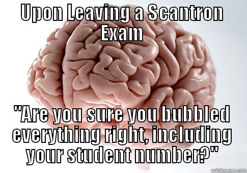 Multiple choice exam - UPON LEAVING A SCANTRON EXAM 