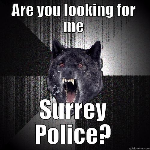 ARE YOU LOOKING FOR ME SURREY POLICE? Insanity Wolf