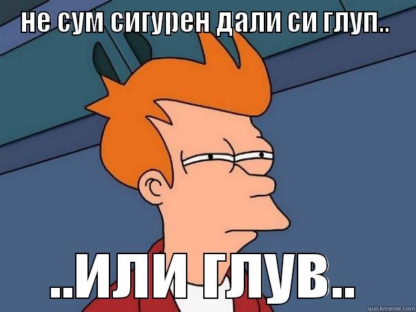 НЕ СУМ СИГУРЕН ДАЛИ СИ ГЛУП.. ..ИЛИ ГЛУВ.. Futurama Fry