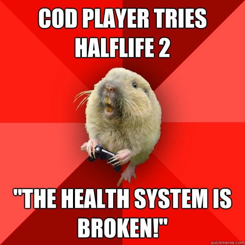 COD player tries halflife 2 