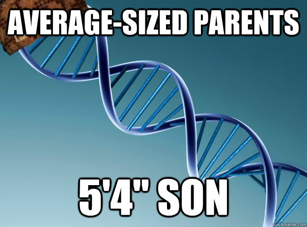 average-sized parents 5'4