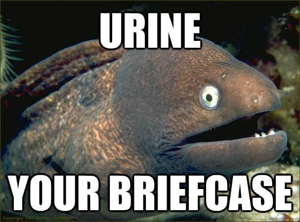 urine your briefcase - urine your briefcase  Bad Joke Eel