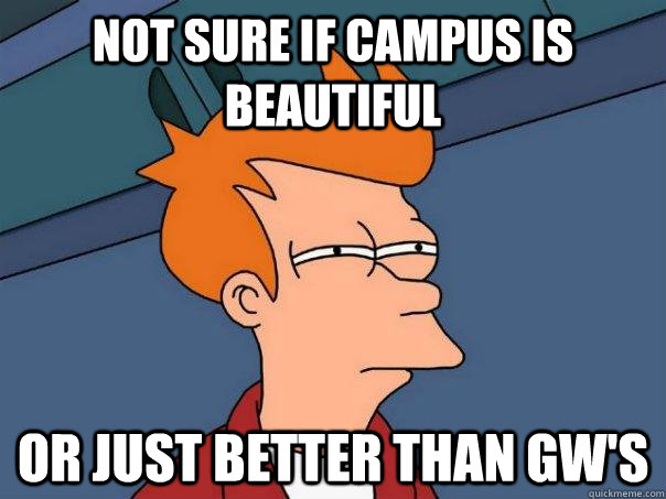 Not sure if campus is beautiful or just better than GW's - Not sure if campus is beautiful or just better than GW's  Futurama Fry