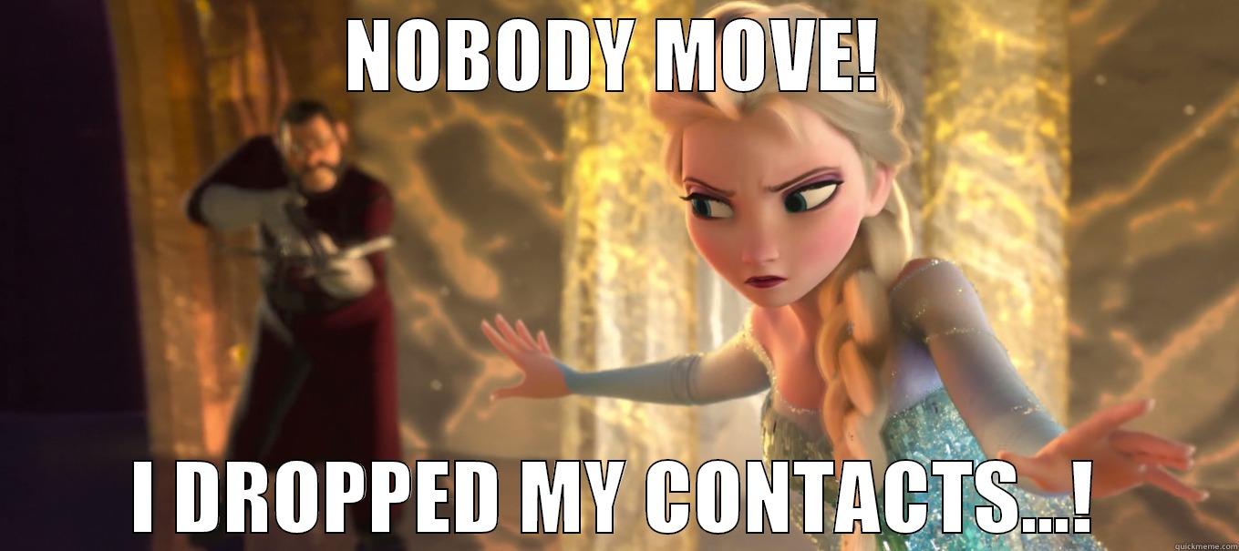 Elsa and her contacts - NOBODY MOVE! I DROPPED MY CONTACTS...! Misc