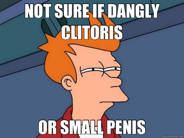 NOT SURE IF DANGLY CLITORIS OR SMALL PENIS  Futurama Fry